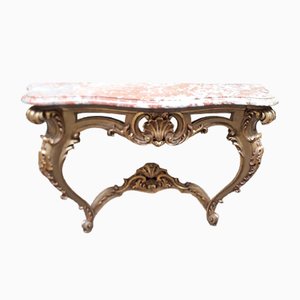 Giltwood Console Table, 1940s-AKA-725436