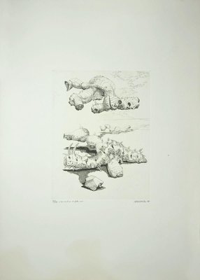 Gino Guida, Roots in the Sea, Etching, 1969-ZCI-886084