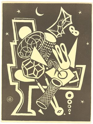 Gino Severini, Composition, Original Woodcut, Mid-20th Century-ZCI-1379061