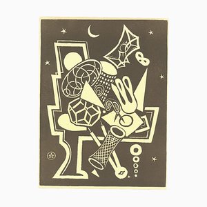 Gino Severini, Composition, Original Woodcut, Mid-20th Century-ZCI-1379061