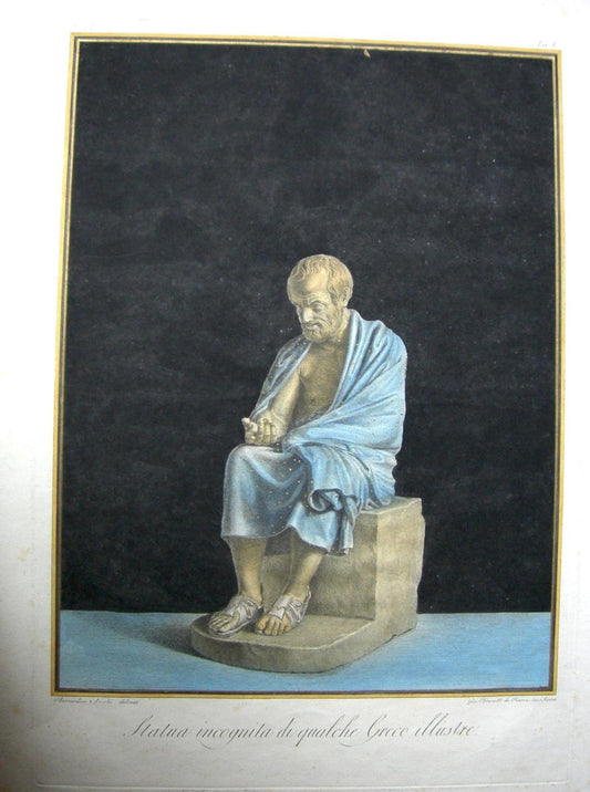 Giò. Brunet, Statua incognita di qualche Greco illustre, Etching, 1794