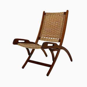 Gio Ponti Style Folding Lounge Chair, 1960s-NB-861670