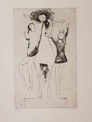 Giocolieri (Jugglers) - Original Etching by Marino Marini - 1969 1969-ZCI-756940