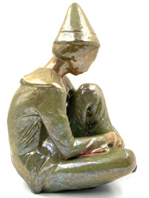 Giordano Tronconi, Figure of Sitting Boy, 1950s, Ceramic-TXN-1728817