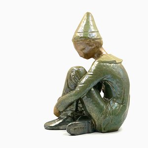 Giordano Tronconi, Figure of Sitting Boy, 1950s, Ceramic-TXN-1728817