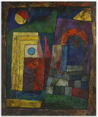 Giorgio Cresciani, Homage to Paul Klee, Oil Painting, 1977