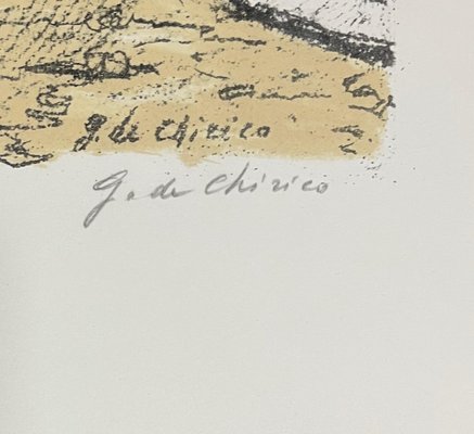 Giorgio De Chirico, L'Ospite dei Bagnanti Misteriosi, Lithograph, 1969-ZCI-1436465