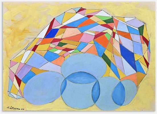 Giorgio Lo Fermo, Abstract Composition, Oil on Canvas, 2022-ZCI-1770229