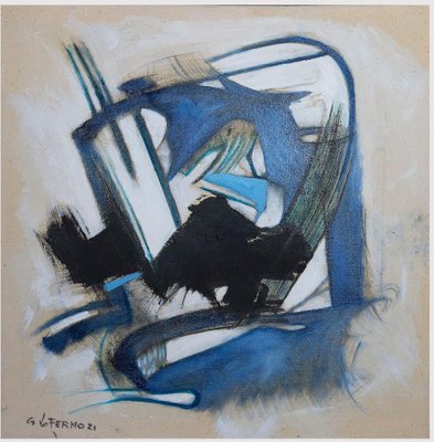 Giorgio Lo Fermo, Abstract Expressionism, Original Oil on Canvas, 2021-ZCI-1379103