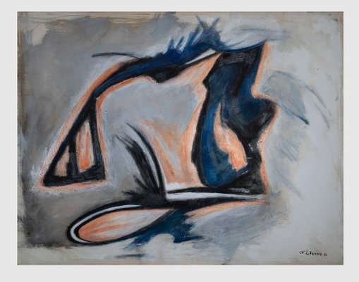 Giorgio Lo Fermo, Abstract Shape, Oil on Canvas, 2021-ZCI-937844