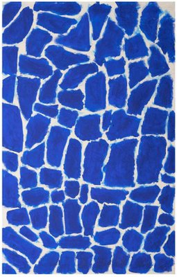 Giorgio Lo Fermo, Blue Abstract Composition, Oil on Canvas, 2021-ZCI-1761859