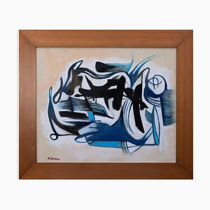 Giorgio Lo Fermo, Blue and Black, Oil on Canvas, 2021-ZCI-937845