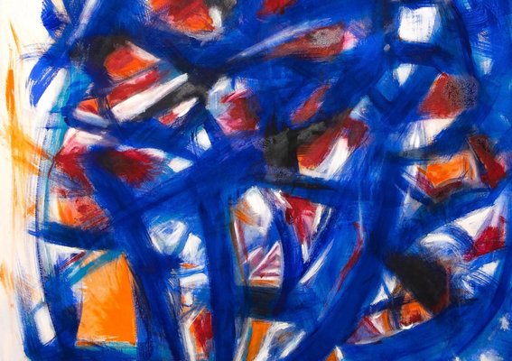 Giorgio Lo Fermo, Blue and Orange Match, Oil on Canvas, 2020-ZCI-827752