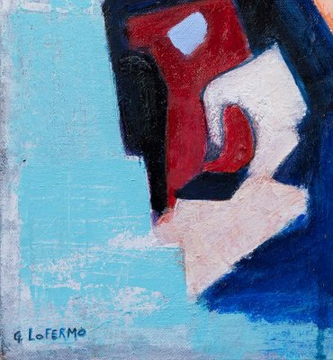 Giorgio Lo Fermo, Geometrical Face, Original Oil on Canvas, 2018-ZCI-1379111