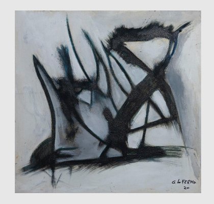 Giorgio Lo Fermo, Gray Shape, Oil on Canvas, 2021-ZCI-937857