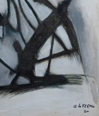 Giorgio Lo Fermo, Gray Shape, Oil on Canvas, 2021-ZCI-937857