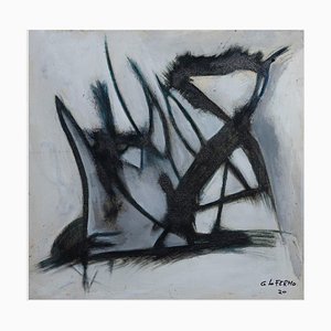 Giorgio Lo Fermo, Gray Shape, Oil on Canvas, 2021-ZCI-937857