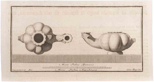 Giovanni Battista Casanova, Oil Lamp, Etching, 18th Century