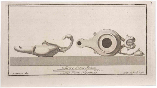 Giovanni Battista Casanova, Oil Lamp, Etching, 18th Century