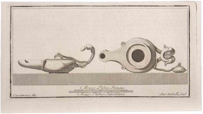 Giovanni Battista Casanova, Oil Lamp, Etching, 18th Century-ZCI-1760617