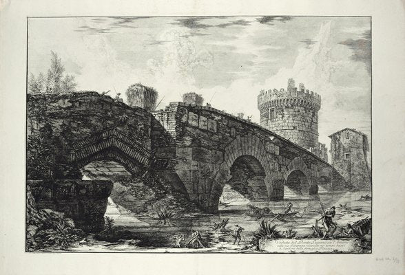 Giovanni Battista Piranesi, Veduta del Ponte Lugano sull'Anione, Etching-ZCI-1762326