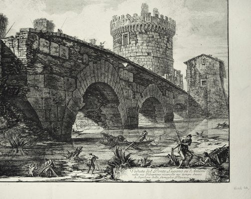 Giovanni Battista Piranesi, Veduta del Ponte Lugano sull'Anione, Etching-ZCI-1762326