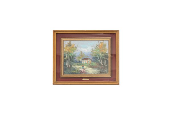 Giovanni Cappelletti, Landscape, 1970, Oil on Canvas, Framed-KNM-1383373