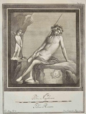 Giovanni Elia Morghen, Ancient Roman Fresco Herculaneum, Original Etching, 18th Century-ZCI-1423481