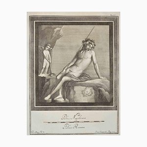 Giovanni Elia Morghen, Ancient Roman Fresco Herculaneum, Original Etching, 18th Century-ZCI-1423481