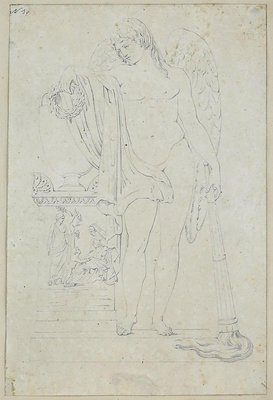 Giovanni Fontana - Study for Statue - Pencil Drawing - Early 17th Century-ZCI-870789