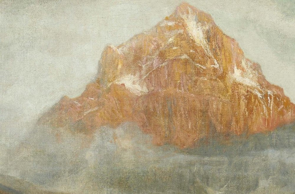 Giovanni Giani, Mountain Landscape, Oil on Canvas, 1911