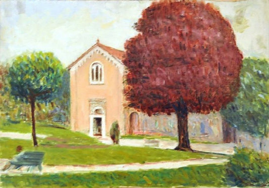 Giovanni Malesci, Padua Scrovegni Chapel, 1965, Oil on Canvas