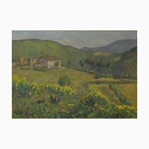 Giovanni Malesci, View of Vicchio Mugello, 1914, Oil on Panel-KHH-1243764