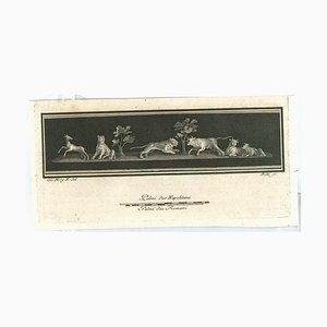 Giovanni Morghen, Ancient Roman Frescoes, Original Etching, 18th Century-ZCI-2029614