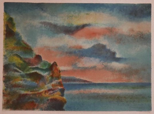 Giovanni Omiccioli, Landscape, Lithograph on Cardboard, 1971-ZCI-1775934