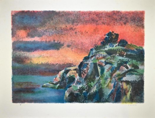 Giovanni Omiccioli, Landscape, Original Lithograph, 1971-ZCI-889831