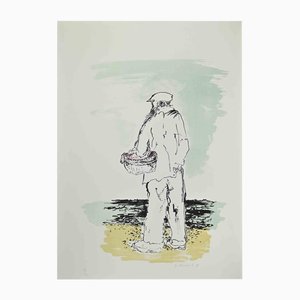 Giovanni Omiccioli, The Fisherman, Lithograph, 1970s-ZCI-2032724