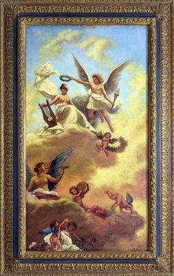 Giovanni Perna, Allegory, 1970s, Oil on Canvas-VHF-1758339