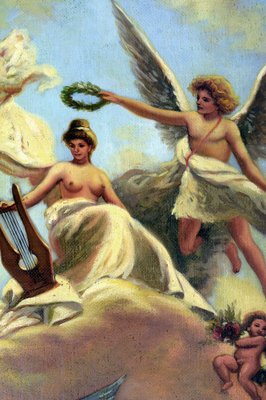 Giovanni Perna, Allegory, 1970s, Oil on Canvas-VHF-1758339