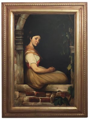 Giovanni Santaniello, Portrait of a Young Woman, 2002, Oil on Canvas, Framed-YUW-1317048