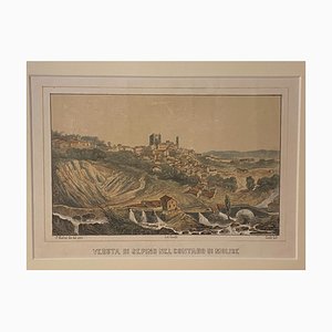 Girelli and Giuli - View of Sepino (Molise, Italy) - Lithograph - 19th Century-ZCI-837057