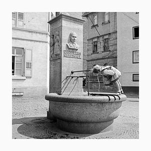 Girl at Ernst Elias Niebergall Fountain Darmstadt, Germany, 1938, Printed 2021-DYV-997882