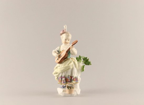 Girl with a Lute in Ceramic, 19th Century-WMV-1168912