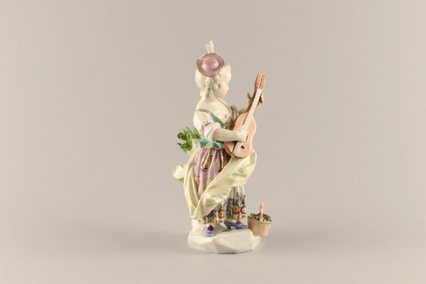 Girl with a Lute in Ceramic, 19th Century-WMV-1168912