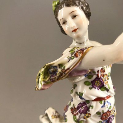 Girl with a Tambourine Porcelain Figure from Oswald Lorenz-WMV-1127011