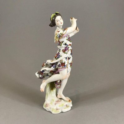 Girl with a Tambourine Porcelain Figure from Oswald Lorenz-WMV-1127011