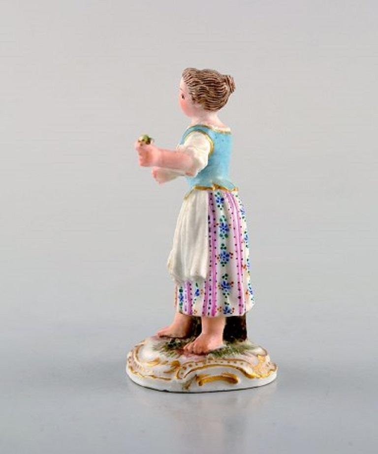 Girl with Flowers Miniature Figure after Johann Joachim Kändler from Meissen