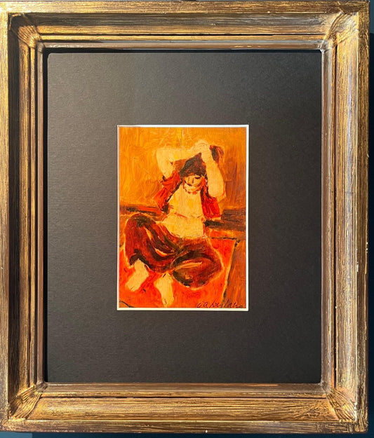 Giulio da Milano, Red Odalisque, 1947, Oil Painting