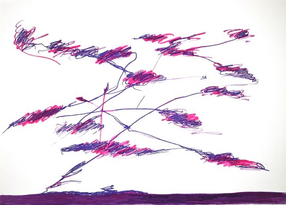 Giulio Turcato, Abstract Violet Composition, Screen Print, 1976-ZCI-938913