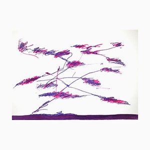 Giulio Turcato, Abstract Violet Composition, Screen Print, 1976-ZCI-938913